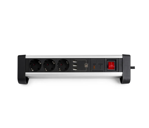 Spacetronik Listwa zasilająca z USB SPS-T38BS - 3 gniazda 1.5m - 1153963 - zdjęcie 3